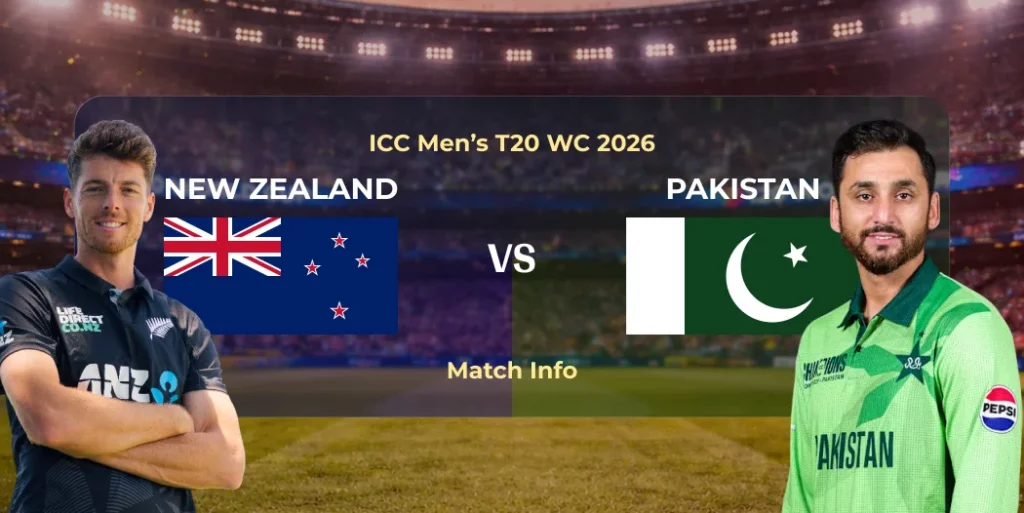 New Zealand vs Pakistan ICC Men’s T20 WC 2026 Match Info