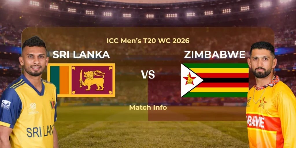 Sri Lanka vs Zimbabwe ICC Men’s T20 WC 2026 Match Info