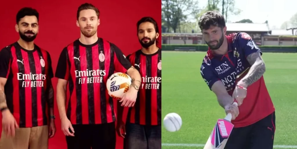 RCB AC Milan Collab with Kohli Pulisic Star