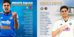 India Test and ODI Squad for Afghanistan 2026